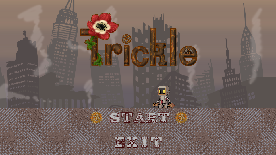 ▲受賞作品『Trickle』のタイトル画面